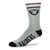 For Bare Feet Las Vegas Raiders 4 Stripe Deuce Socks Black/grey