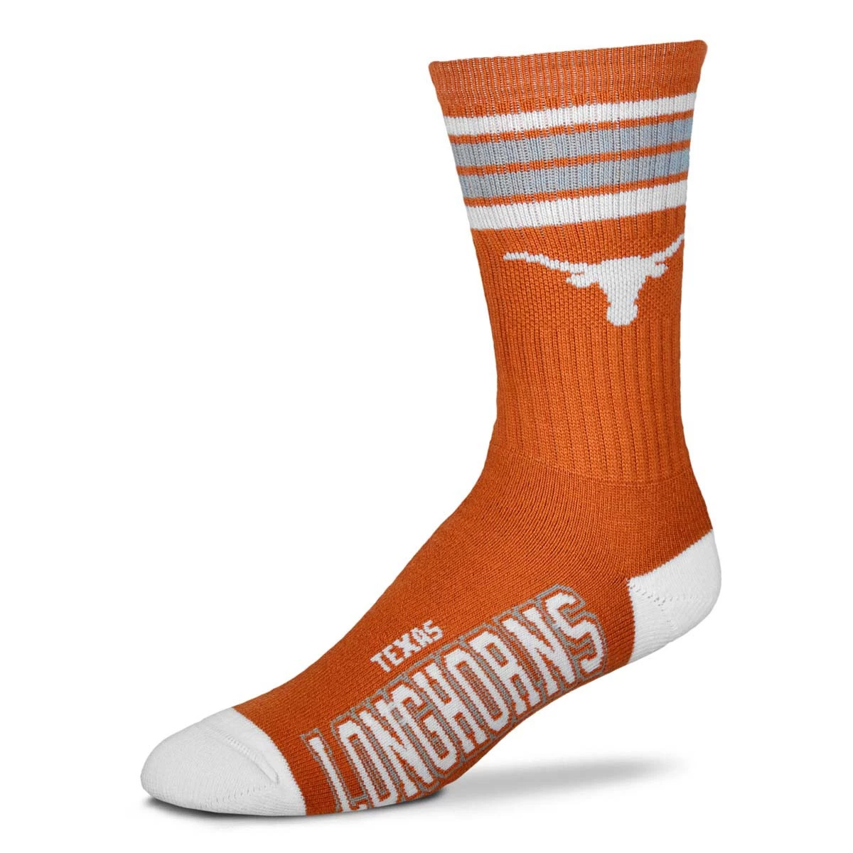 For Bare Feet Texas Longhorns 4 Stripe Deuce Crew Socks Orange 1 For Bare Feet Texas Longhorns 4 Stripe Deuce Crew Socks Orange