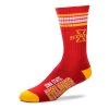 For Bare Feet Iowa State Cyclones 4Stripe Deuce Crew Socks Red