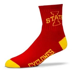For Bare Feet Iowa State Cyclones Team Crew Socks Crimson