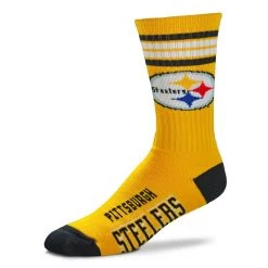 For Bare Feet Pittsburgh Steelers 4 Stripe Deuce Socks Light Grey -Deals For Bare Feet Store unnamed file 226
