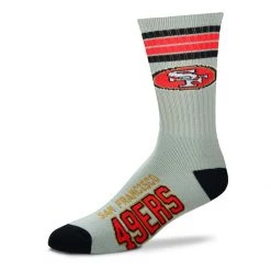 For Bare Feet San Francisco 49ers 4 Stripe Deuce Socks Light Grey 5 For Bare Feet San Francisco 49ers 4 Stripe Deuce Socks Light Grey -Deals For Bare Feet Store unnamed file 265