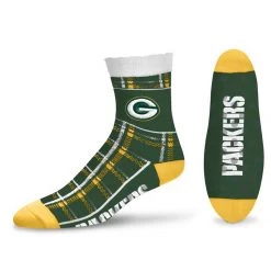 For Bare Feet Green Bay Packers Tartan Plaid Socks