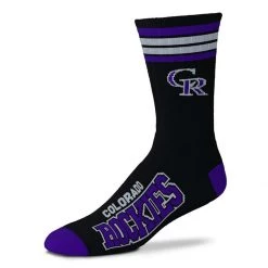 For Bare Feet Kid's Colorado Rockies 4 Stripe Deuce Socks
