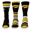 For Bare Feet Iowa Hawkeyes 3pk Team Batch Socks