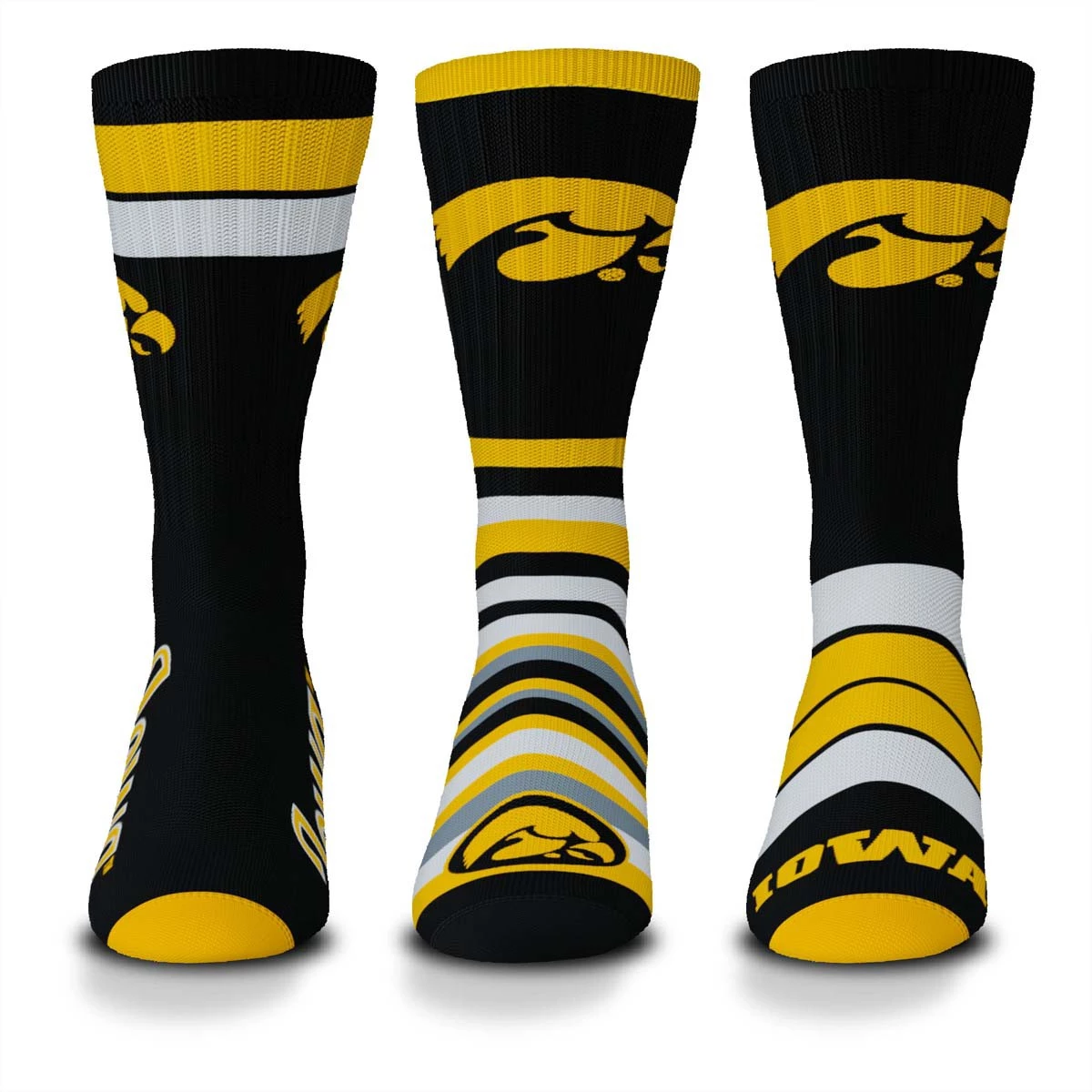 For Bare Feet Iowa Hawkeyes 3pk Team Batch Socks 1 For Bare Feet Iowa Hawkeyes 3pk Team Batch Socks