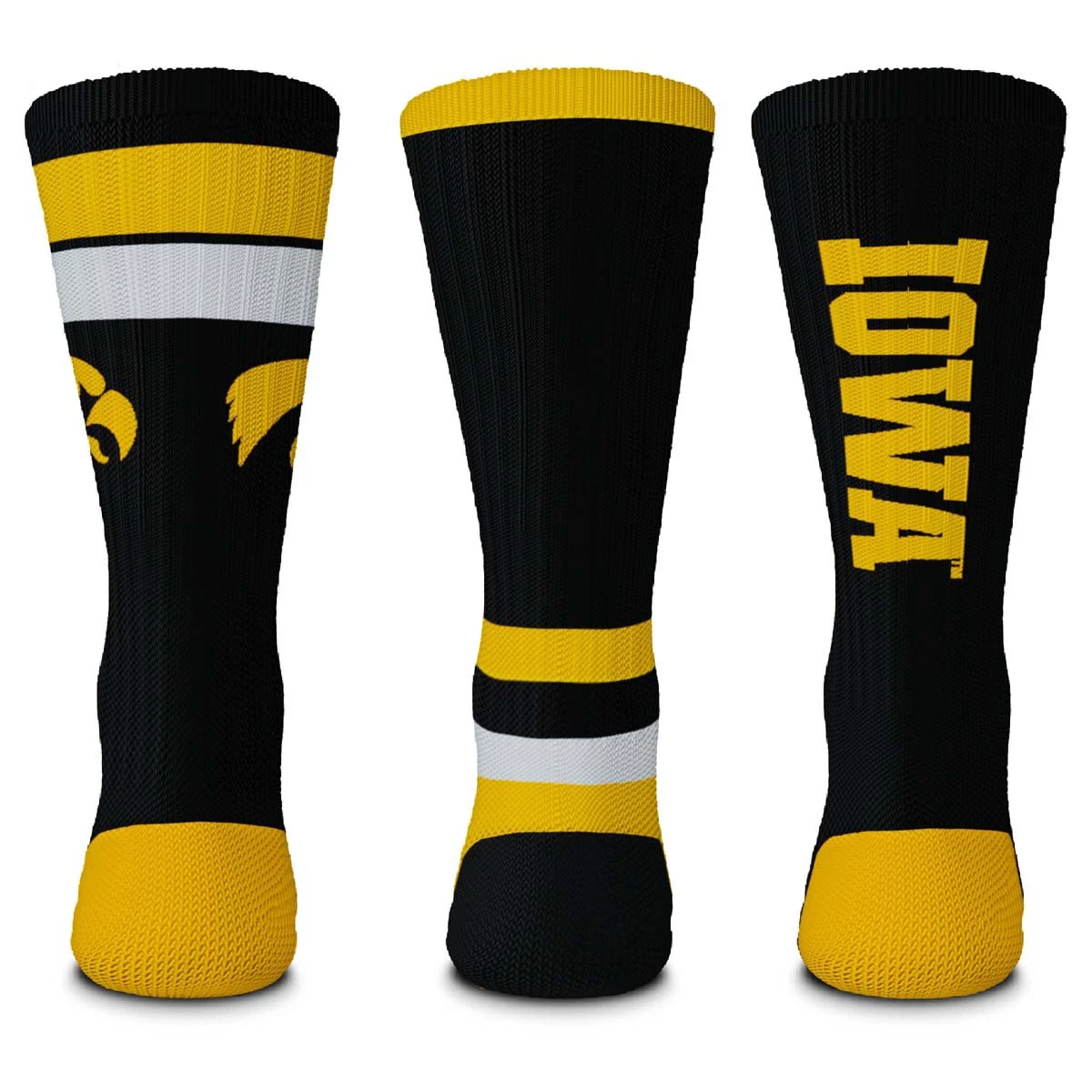 For Bare Feet Iowa Hawkeyes 3pk Team Batch Socks 2 For Bare Feet Iowa Hawkeyes 3pk Team Batch Socks - Image 2