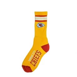 For Bare Feet Kansas City Chiefs 4 Stripe Deuce Socks Gold -Deals For Bare Feet Store unnamed file 327