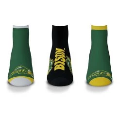 For Bare Feet North Dakota State Bison Flash 3pk Socks