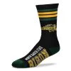 For Bare Feet North Dakota State Bison 4 Stripe Crew Socks Yellow