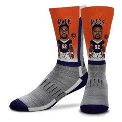 For Bare Feet Chicago Bears Khalil Mack #52 MVP Crew Socks