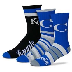 For Bare Feet Kansas City Royals Team Batch 3pk Socks