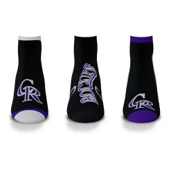 For Bare Feet Colorado Rockies 3pk. Flash Socks