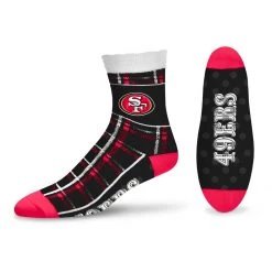 For Bare Feet San Francisco 49ers Tartan Plaid Socks