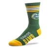 For Bare Feet Kids' Colorado State Rams 4 Stripe Deuce Crew Socks Forest Green