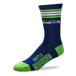 For Bare Feet Seattle Seahawks 4 Stripe Deuce Socks Navy/green -Deals For Bare Feet Store unnamed file 42