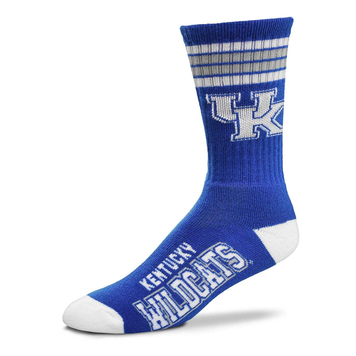 For Bare Feet Kentucky Wildcats 4 Stripe Deuce Crew Socks Royal 1 For Bare Feet Kentucky Wildcats 4 Stripe Deuce Crew Socks Royal