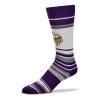 For Bare Feet Minnesota Vikings Mas Stripe Socks