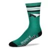 For Bare Feet Kids' North Dakota Fighting Hawks 4 Stripe Deuce Crew Socks Green