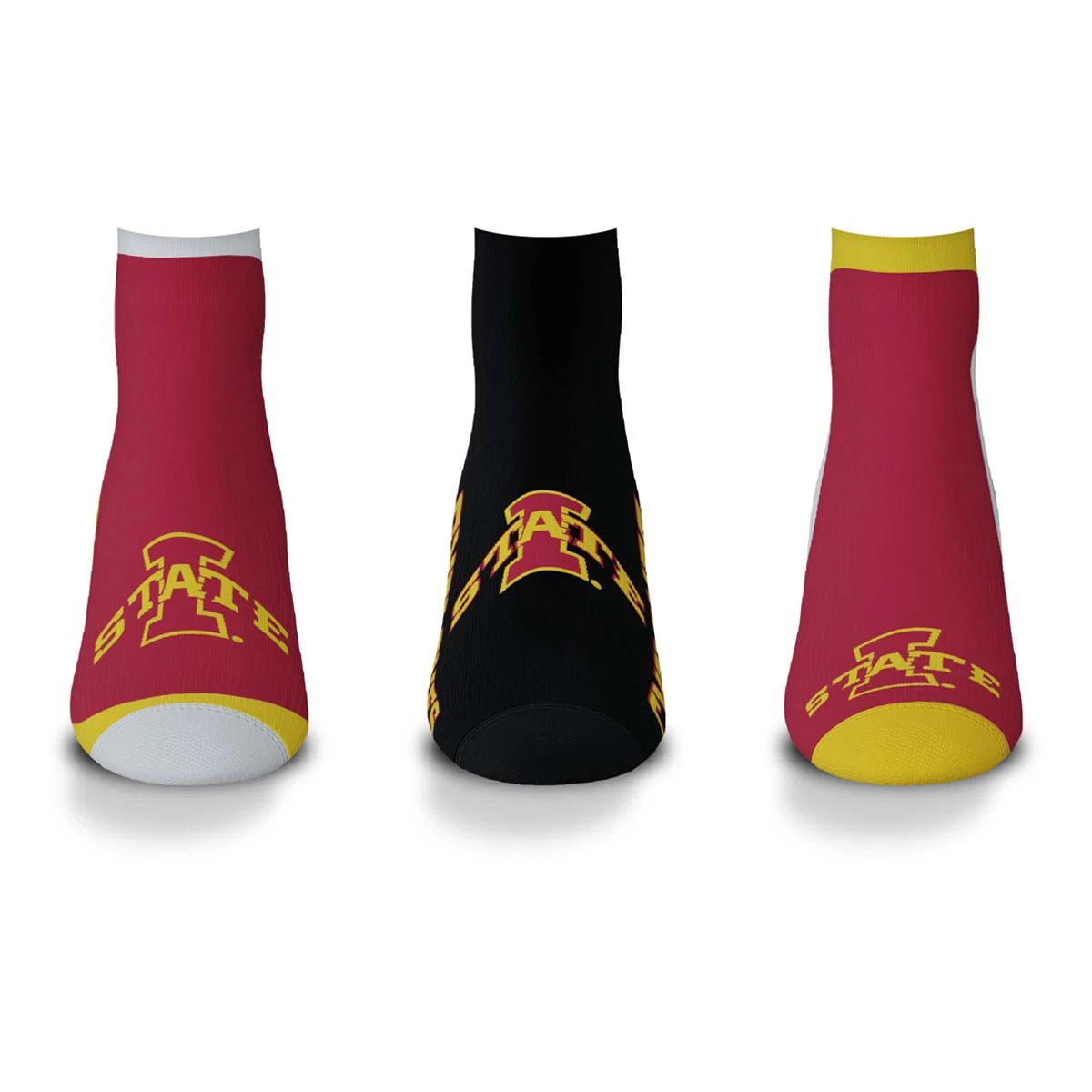 For Bare Feet Iowa State Cyclones Flash 3pk Socks 1 For Bare Feet Iowa State Cyclones Flash 3pk Socks