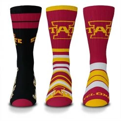 For Bare Feet Iowa State Cyclones 3pk Team Batch Socks