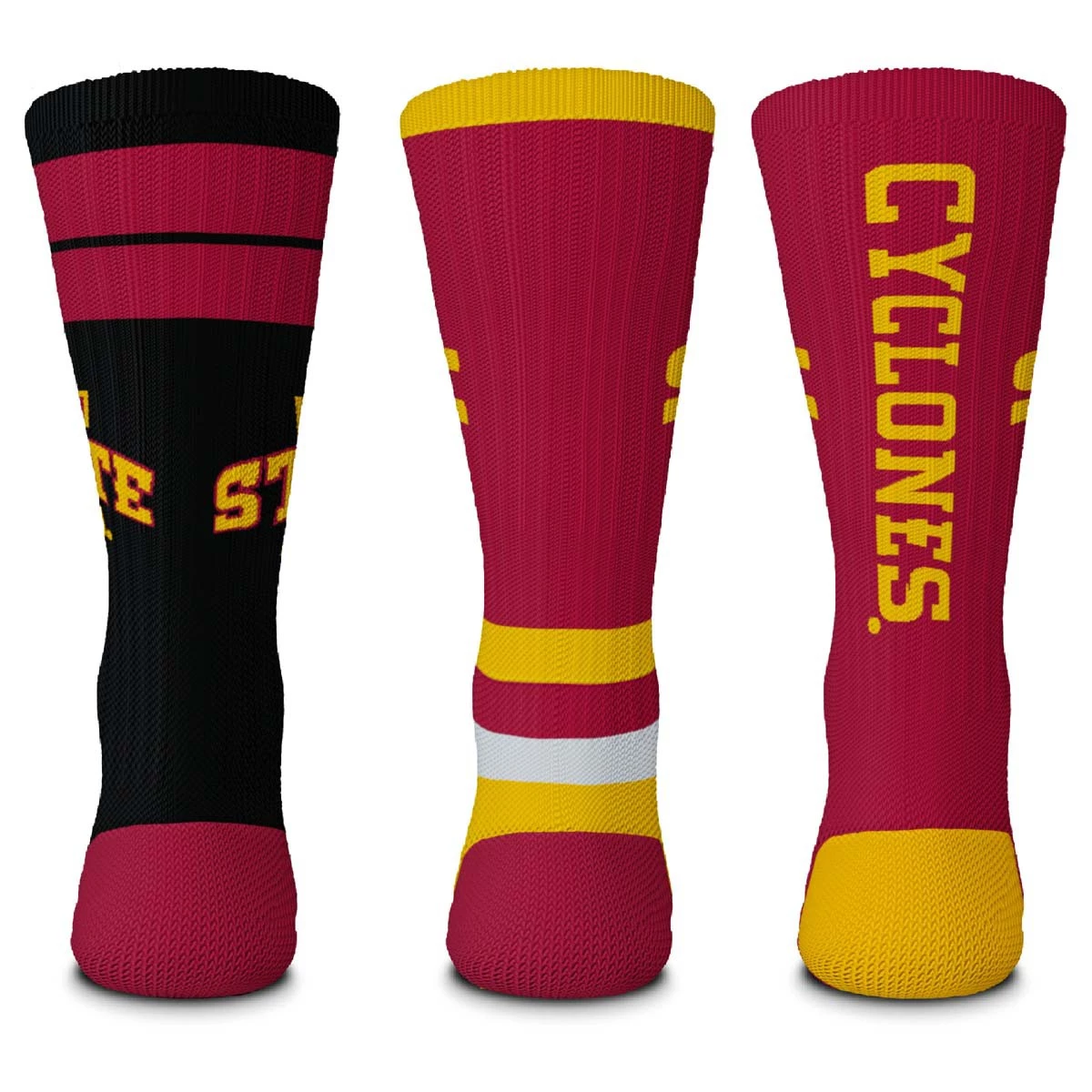 For Bare Feet Iowa State Cyclones 3pk Team Batch Socks 2 For Bare Feet Iowa State Cyclones 3pk Team Batch Socks - Image 2