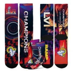 For Bare Feet Kids' Los Angeles Rams Super Bowl 56 Champions Socks