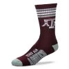 For Bare Feet Texas A&M Aggies 4 Stripe Deuce Crew Socks Maroon