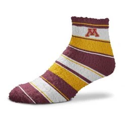 For Bare Feet Minnesota Golden Gophers Skip Stripe Socks Maroon/gold