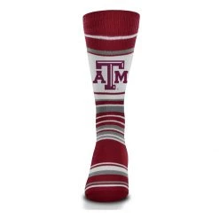 For Bare Feet Texas A&M Aggies Mas Stripe Socks