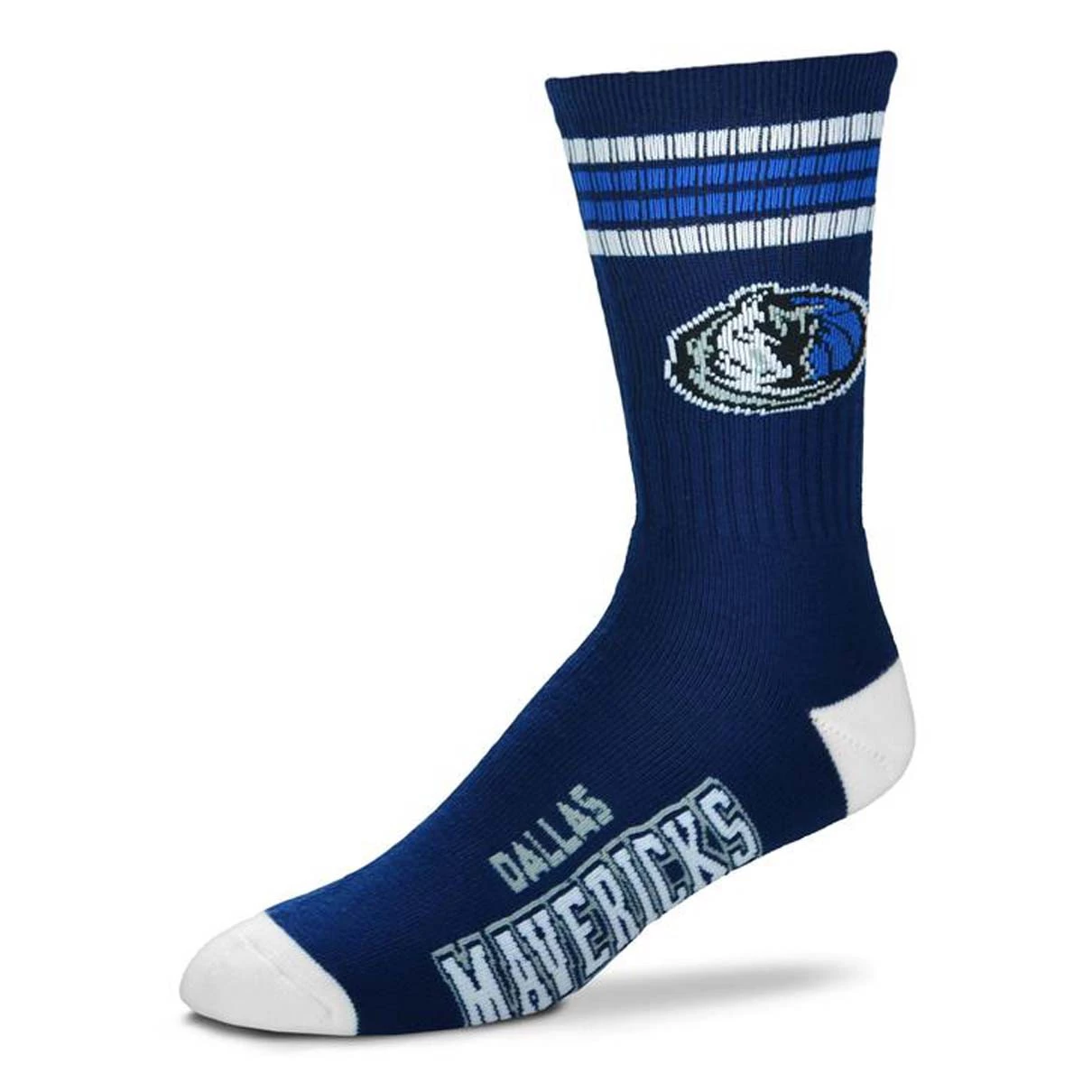 For Bare Feet Kids' Dallas Mavericks 4 Stripe Deuce Socks 1 For Bare Feet Kids' Dallas Mavericks 4 Stripe Deuce Socks