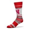 For Bare Feet Nebraska Cornhuskers Mas Stripe Socks
