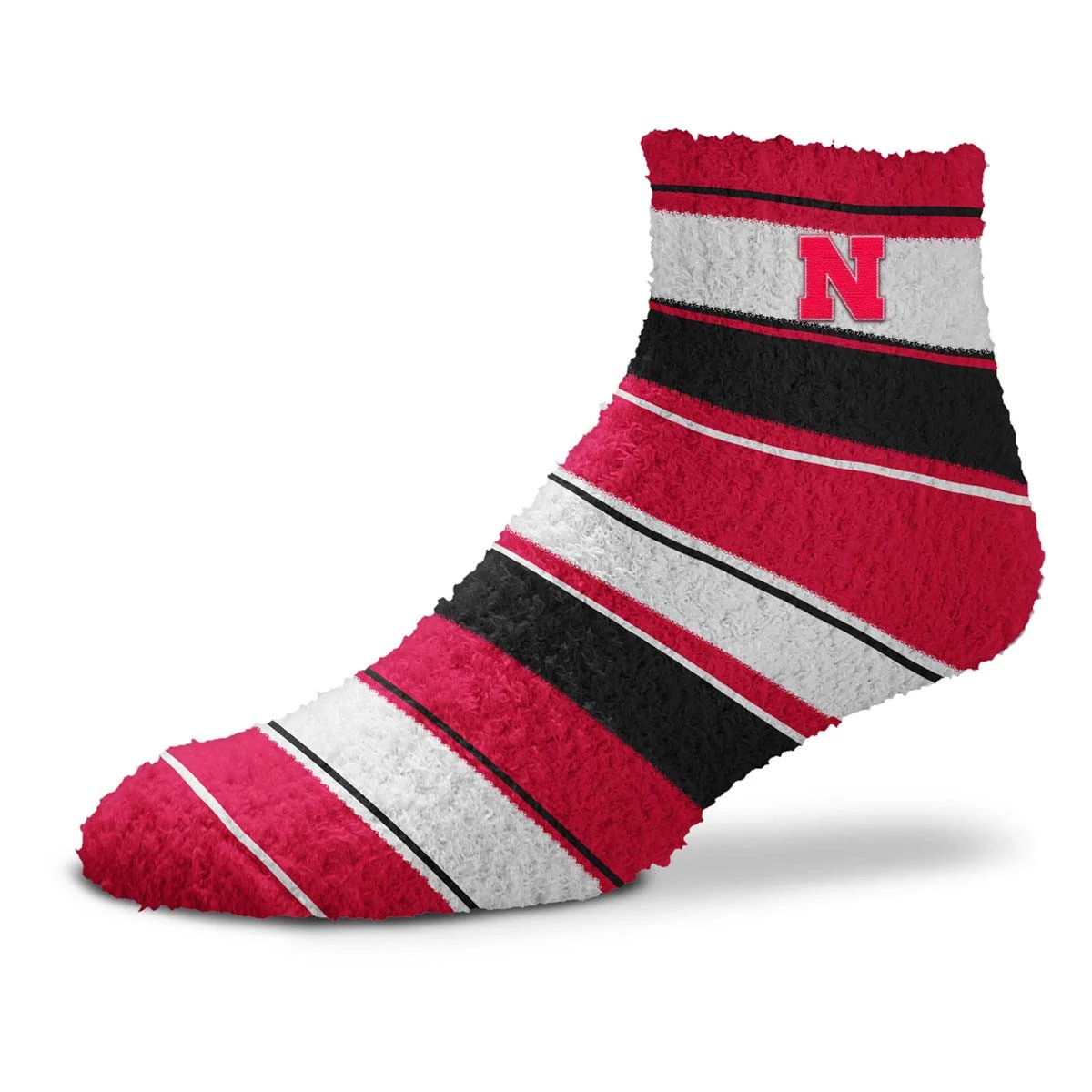 For Bare Feet Nebraska Cornhuskers Skip Stripe Socks Red/white 1 For Bare Feet Nebraska Cornhuskers Skip Stripe Socks Red/white