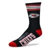 For Bare Feet Kansas City Chiefs 4 Stripe Deuce Socks Black