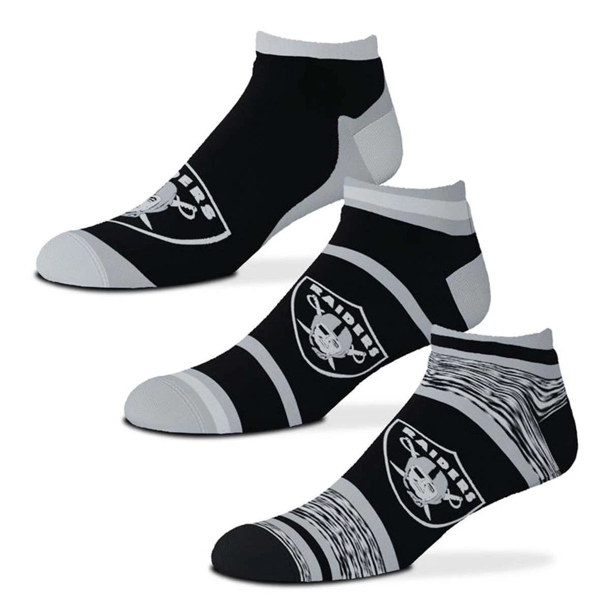For Bare Feet Las Vegas Raiders 3pk Flash Socks 1 For Bare Feet Las Vegas Raiders 3pk Flash Socks