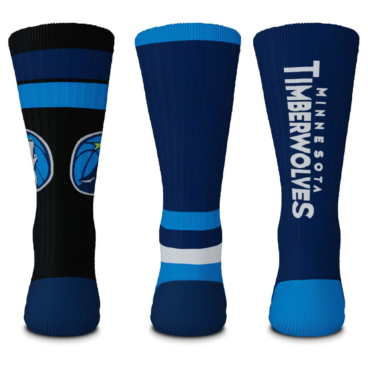 For Bare Feet Timberwolves 3pk Team Batch Socks 2 For Bare Feet Timberwolves 3pk Team Batch Socks - Image 2