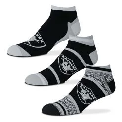 For Bare Feet Las Vegas Raiders Cash 3 Pack No Show Socks Black/white -Deals For Bare Feet Store unnamed file 78