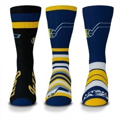 For Bare Feet Utah Jazz 3pk Team Batch Socks