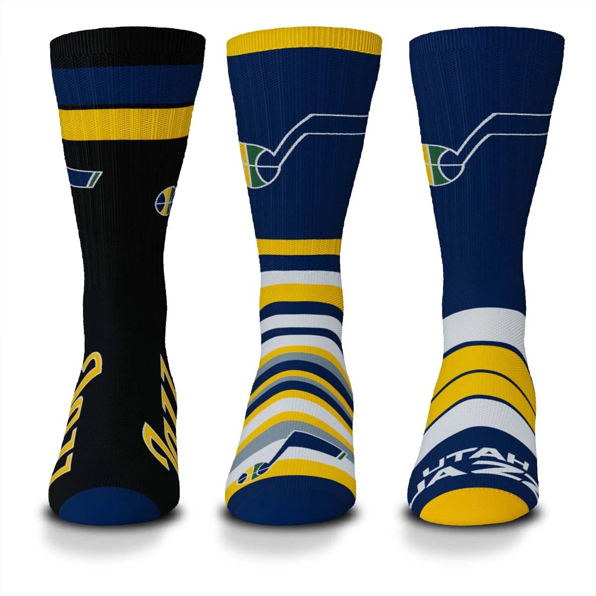 For Bare Feet Utah Jazz 3pk Team Batch Socks 1 For Bare Feet Utah Jazz 3pk Team Batch Socks