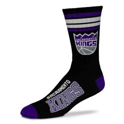 For Bare Feet Sacramento Kings 4 Stripe Deuce Socks