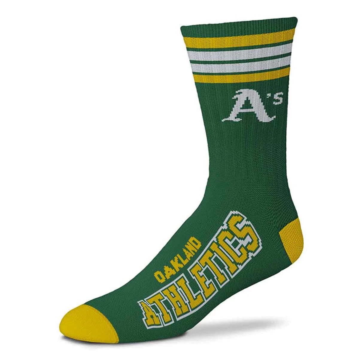 For Bare Feet Kids' Oakland Athletics 4 Stripe Deuce Socks 1 For Bare Feet Kids' Oakland Athletics 4 Stripe Deuce Socks